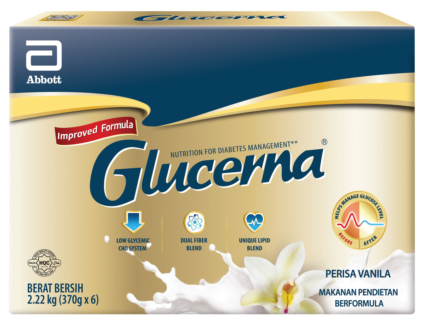 GLUCERNA VANILLA 2.22KG BIB M INO