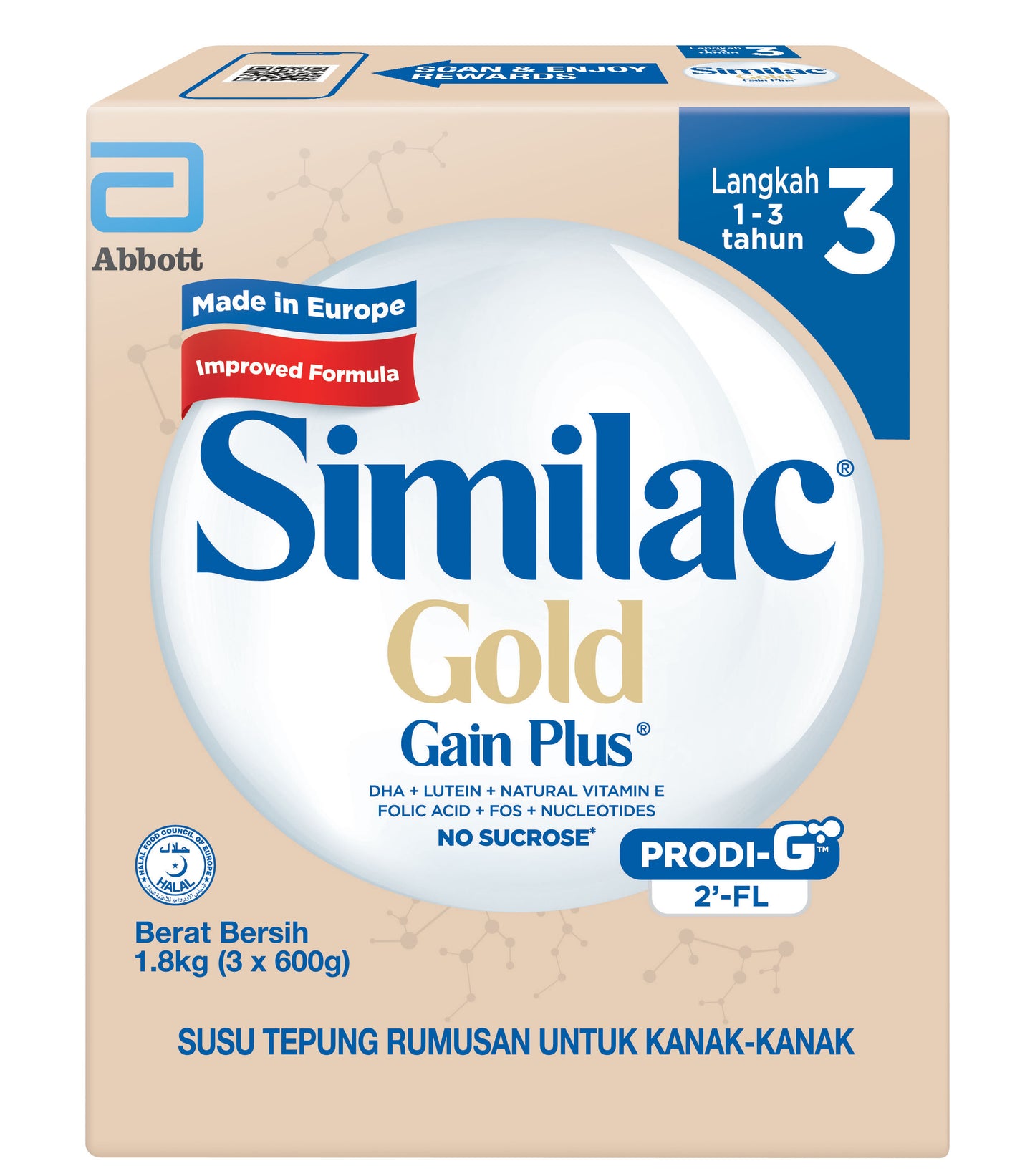 SIMILAC S3 GL+2FL BIB 1.8KG