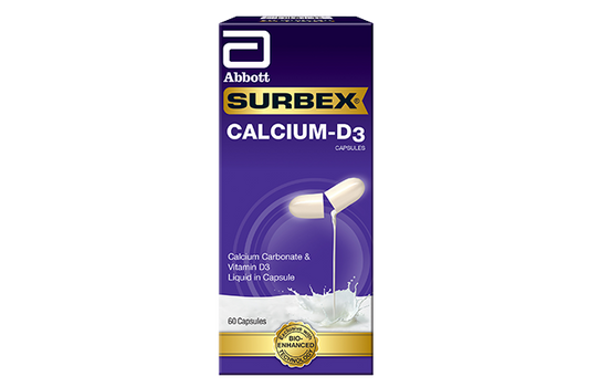 SURBEX CALCIUM PLUS VIT D3 60S