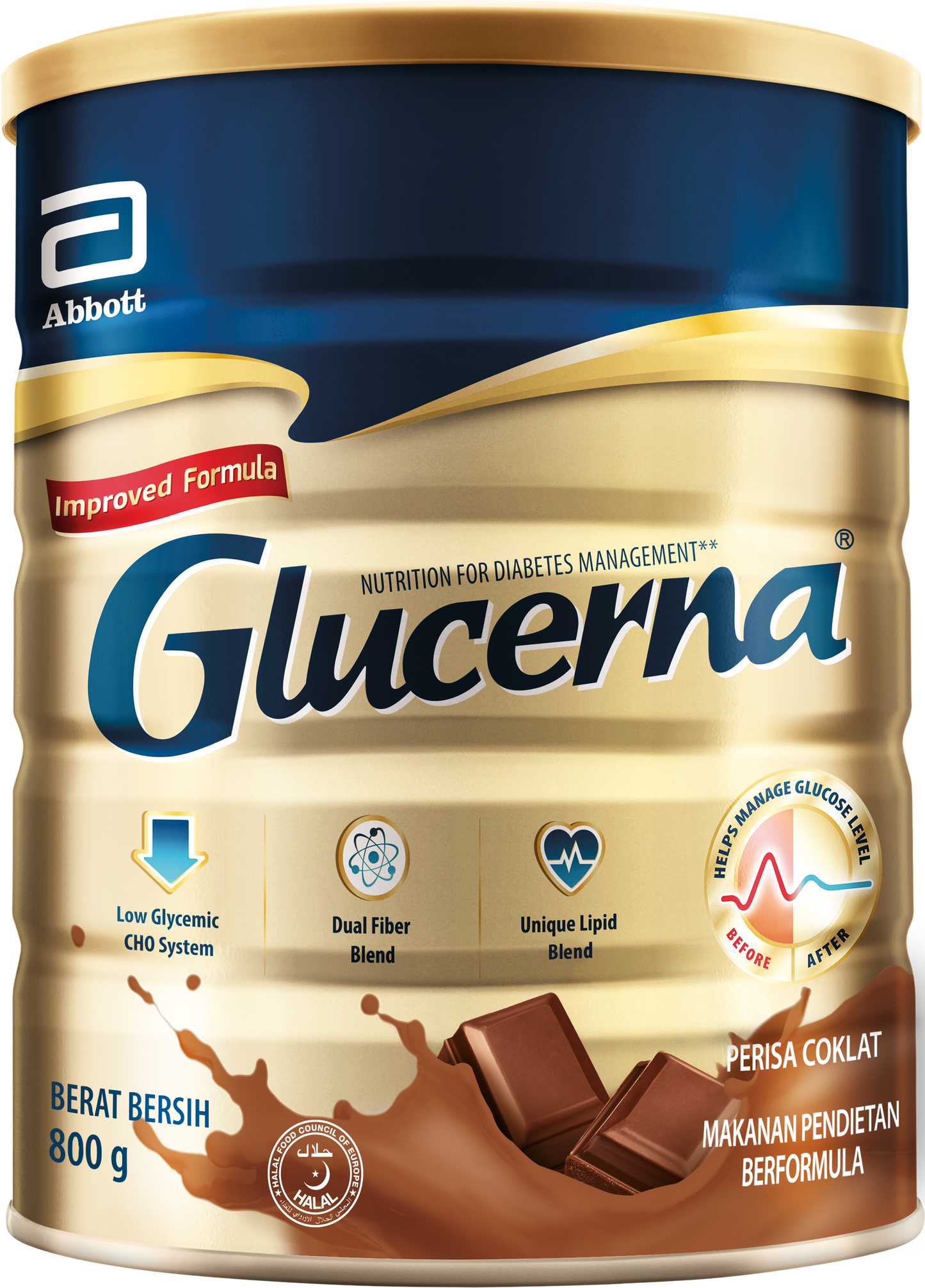 GLUCERNA CHOCO 800G CAN