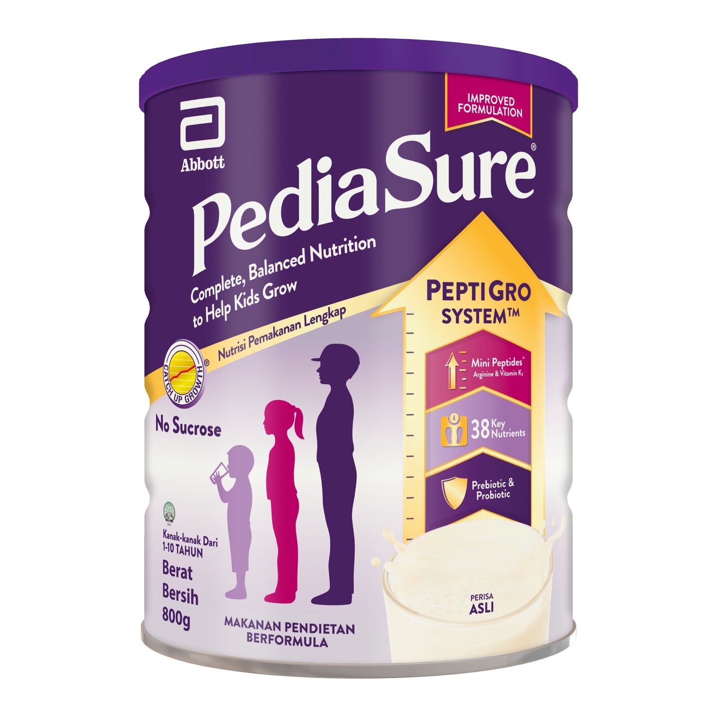 PEDIASURE PGRO PLAIN 800G CAN